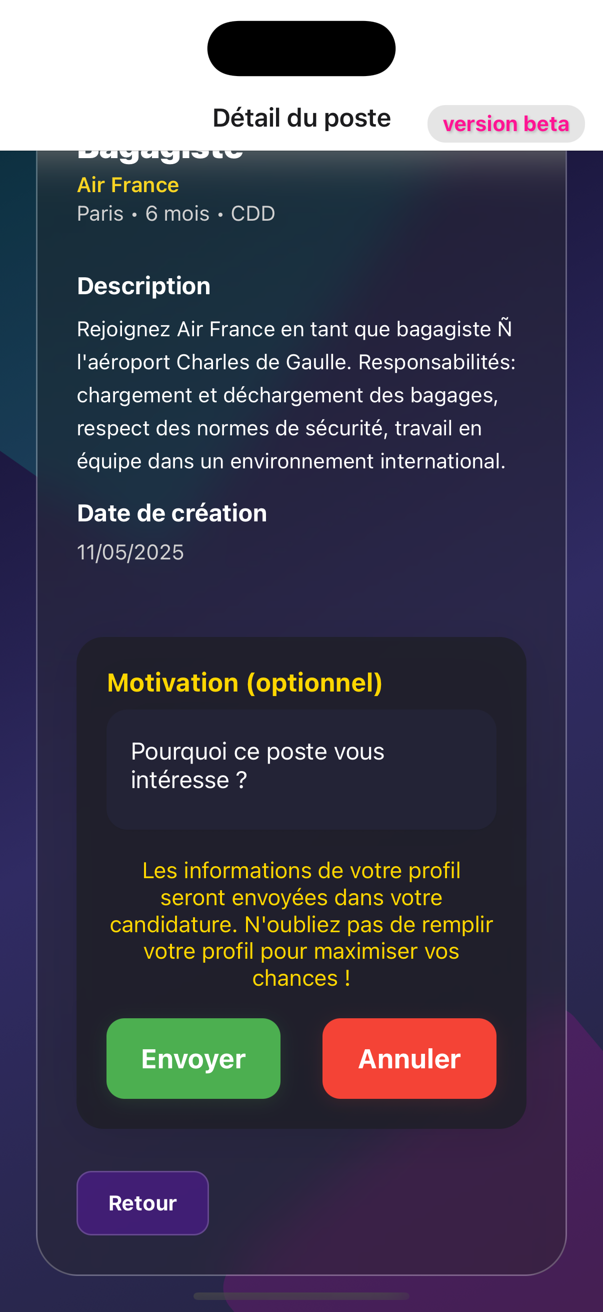 Workaul Candidature